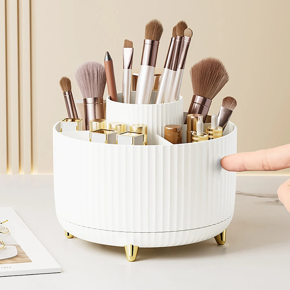 360 Rotating Makeup Brush Organizer
