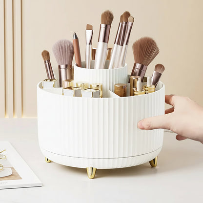 360 Rotating Makeup Brush Organizer